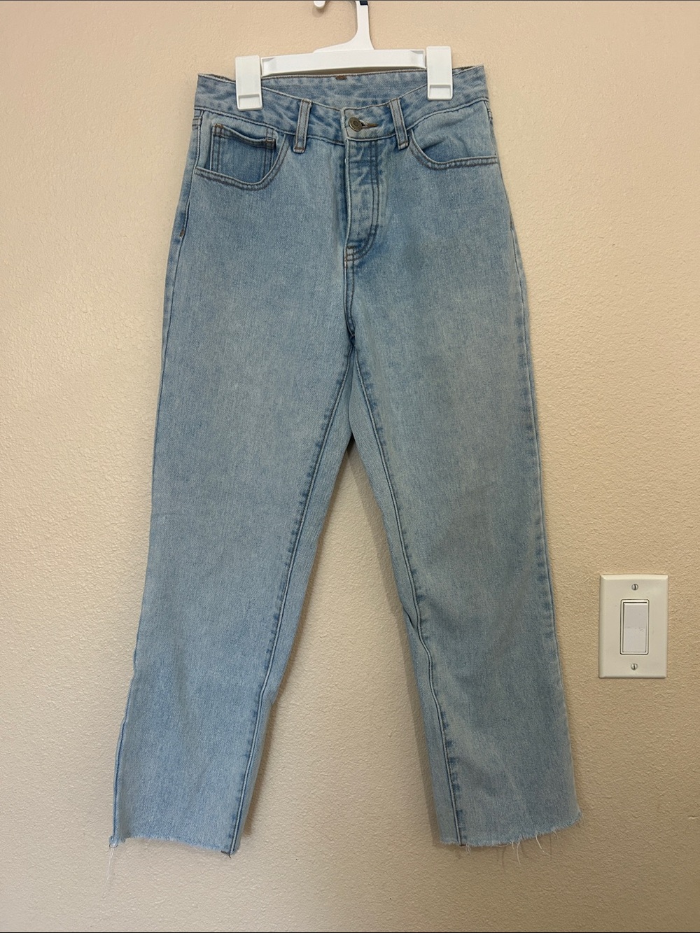 J Galt Light Blue Women's High-Rise Straight Jeans